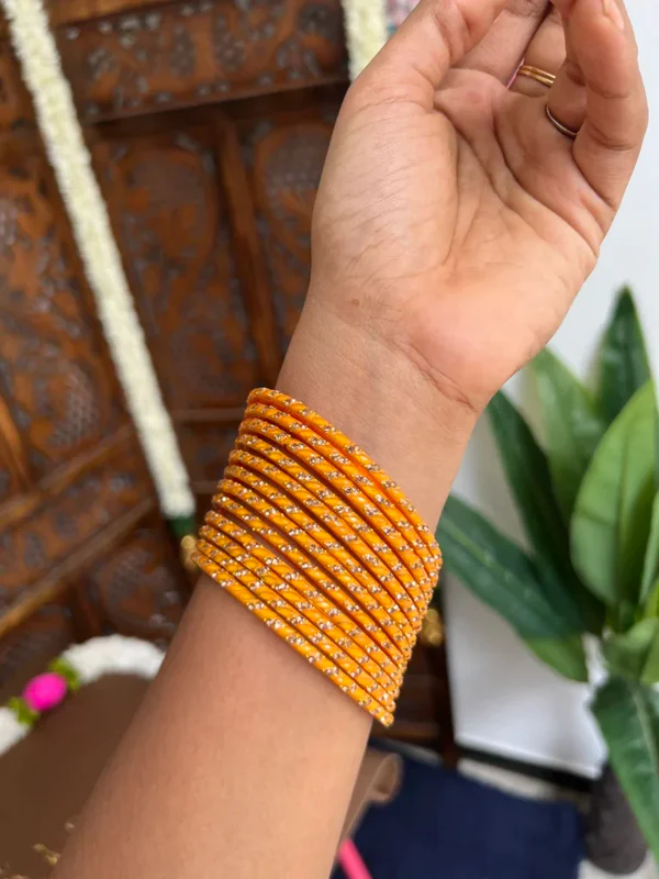 Raindrop Bangles - Mustard Yellow
